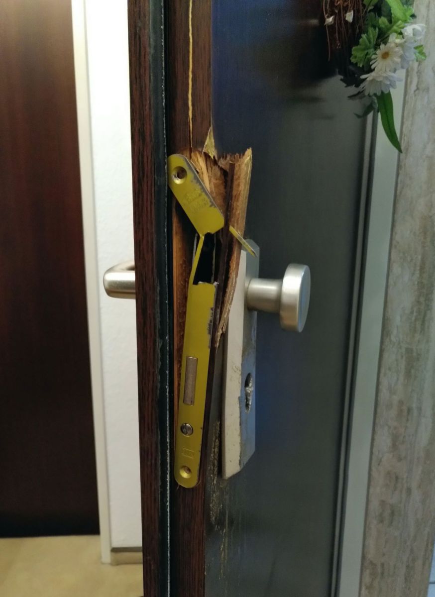 Notverschließung einer Haustür